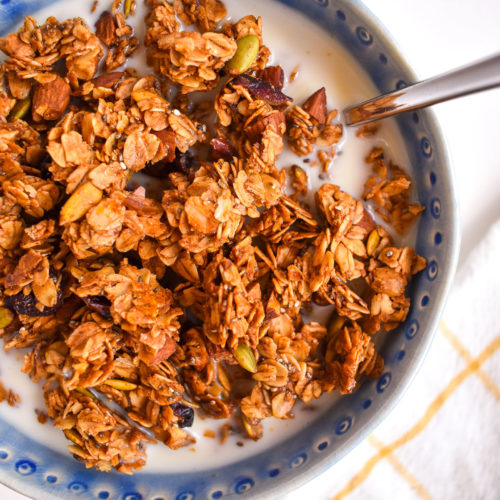 Homemade Crunchy Honey Almond Granola - I Brought Bread